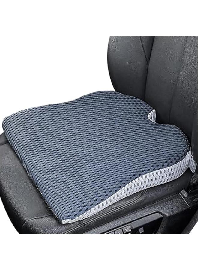 HOOKOR Wedge Car Seat Cushion, Comfortable Memory Foam Car Seat Cushion for Driving, Sciatica and Back Pain Relief, Seat Cushion for Car-Truck, Office, Wheelchair, Enhancing Driving Comfort (Grey) - Image 1
