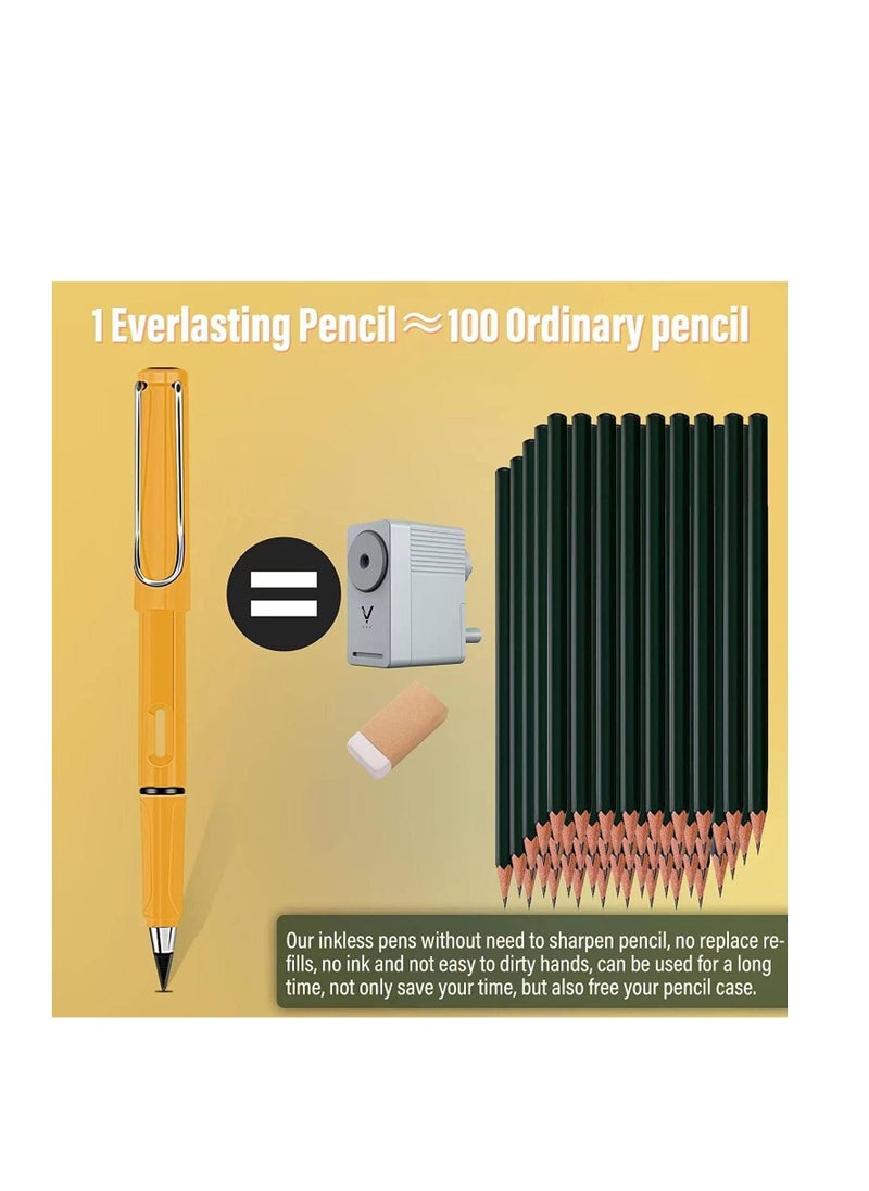 no - Triplego 6 pcs Inkless Eternal Portable Reusable Pencil  with Replaceable Graphite Nib - Image 1