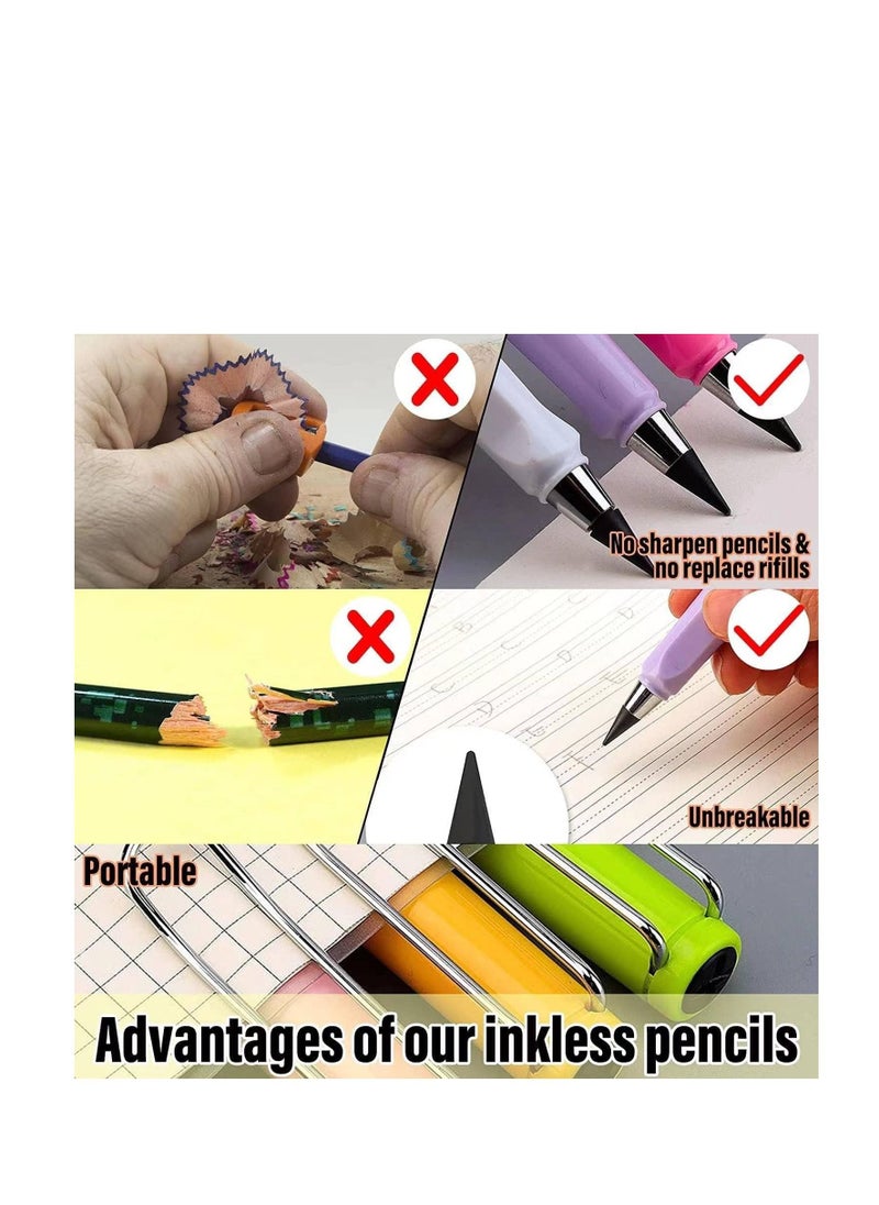 no - Triplego 6 pcs Inkless Eternal Portable Reusable Pencil  with Replaceable Graphite Nib - Image 1