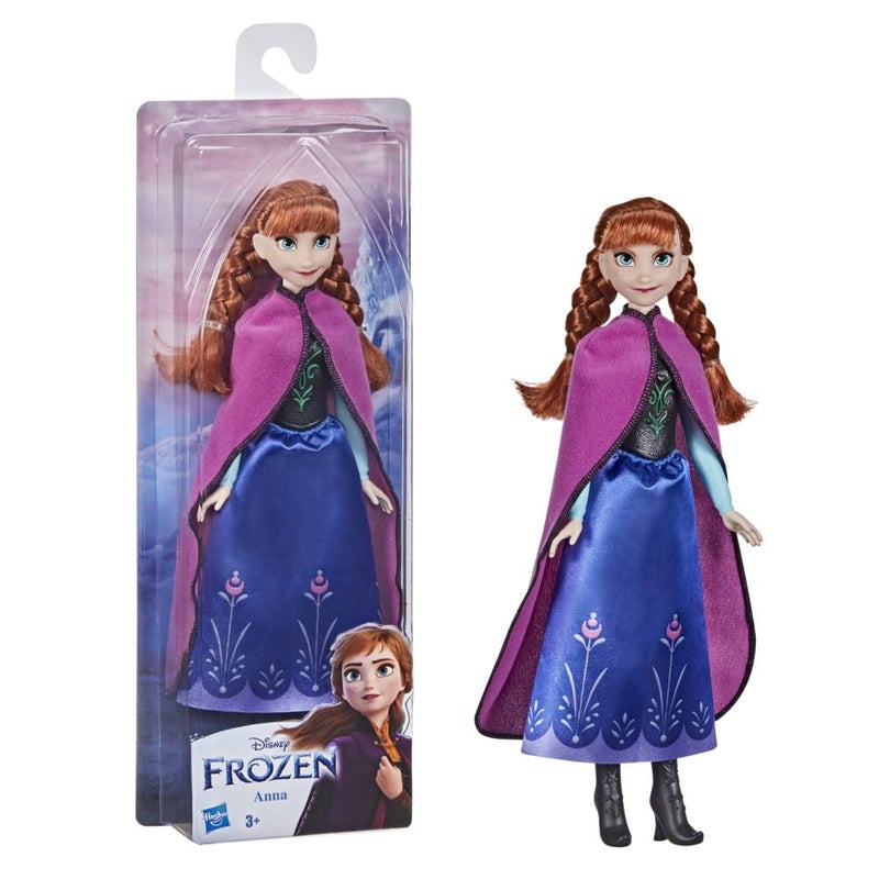 Disney Frozen Shimmer Anna Fashion Doll Skirt Shoes and Long Red Hair Toy for Kids 3 Years Old and Up - Image 3