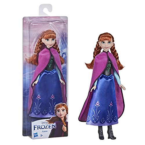Disney Frozen Shimmer Anna Fashion Doll Skirt Shoes and Long Red Hair Toy for Kids 3 Years Old and Up - Image 1