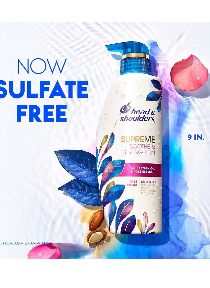 Head & Shoulders Supreme Sulfate Free Shampoo and Conditioner Set for Dry Scalp and Dandruff Treatment, Soothe and Strengthen with Argan Oil and Rose Essence, 21.2 Fl Oz - pzsku/ZFEC18F05CDDC28BE7D44Z/45/_/1732286208/31947f90-58a9-4e70-a823-49ff08cba603