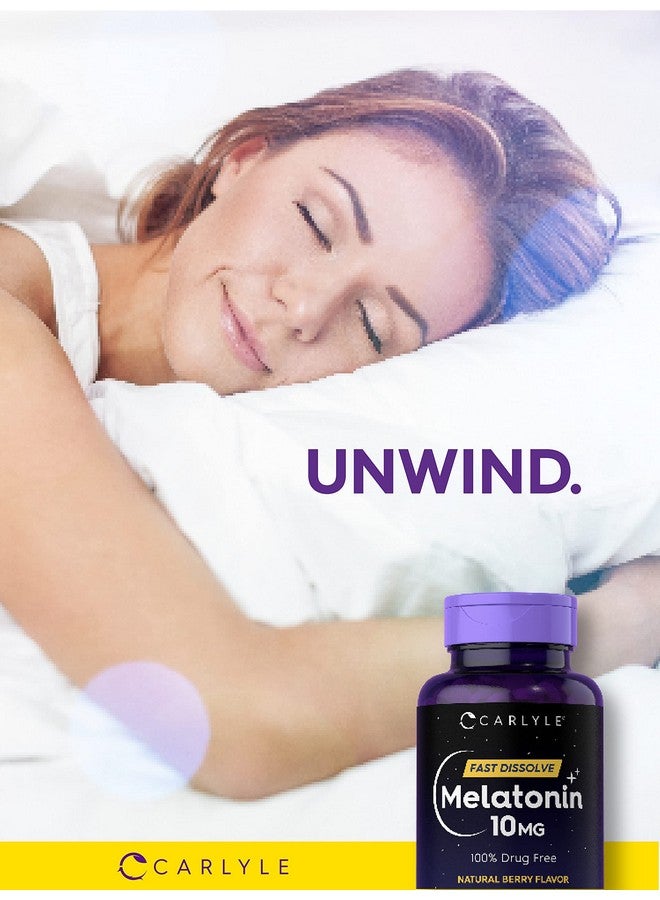 كارلايل ميلاتونين ١٠ ملغ | ٢٤٠ حبة | بنكهة التوت | أقراص سريعة الذوبان | مكمل غذائي خالٍ من الأدوية | نباتي، غير معدل وراثيًا، وخالي من الغلوتين - Image 4