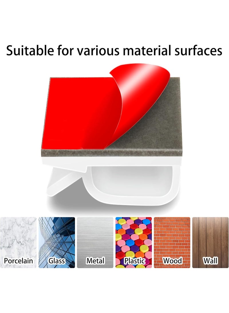 Relex 100 Pcs Adhesive Cable Clips, Wall Wire Clips for Cable Management, Strong Cord Clips Wire Holders for The Wall, Under Desk, Lights, Car, Dash Cam, Ethernet, Electric Wires Small (White) - Image 4