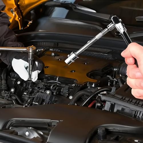 SNE 32-Piece Tool Kit - Ratchet Socket Wrench Set with Half Inch Ratchet, Spanner, Carry Box for Automobile, Bike, Car Repair - Image 4