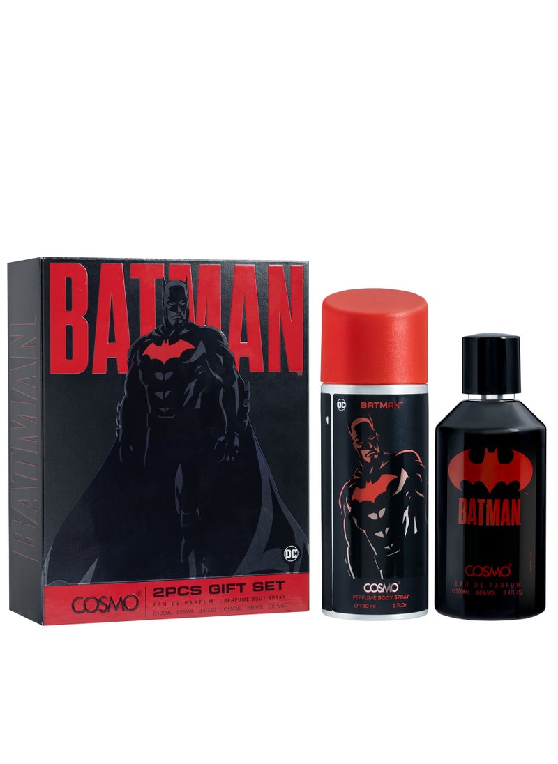 COSMO Cosmo WB 2 Piece Gift Set Batman 100ml Edp + 150ml Body Spray  - Image 1