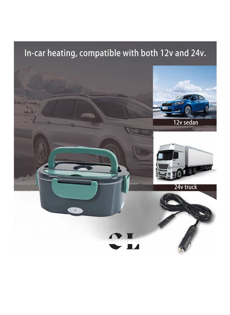 CREATIVE LIFE - Portable USB Electric Tiffin Heated Lunch Box Avec Sac For Adults 304 Stainless Steel Self Heating Electric Rechargeable Lunch Box for For Heating Meal On Car/Truck, Household And Camping - Image 1