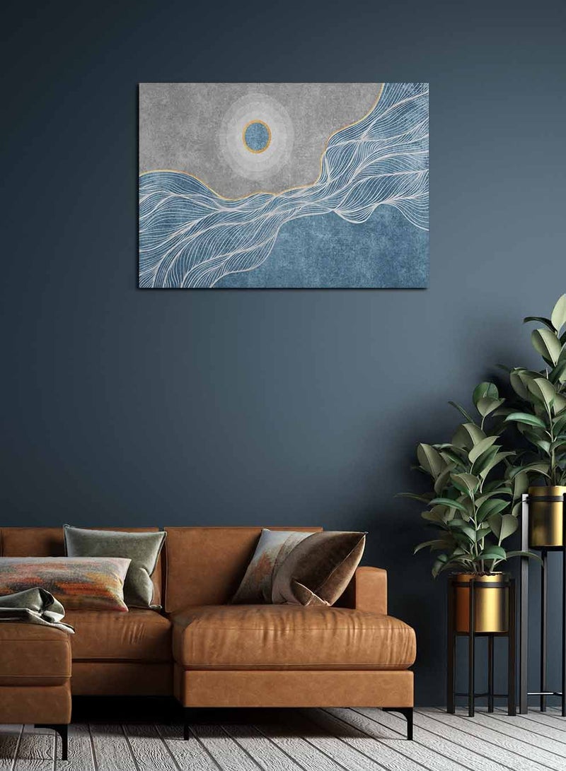 لوحة كانفاس على إطار خشبي، تصميم فن تجريدي ، للمنزل، غرفة المعيشة، المكتب، الديكور - Image 1