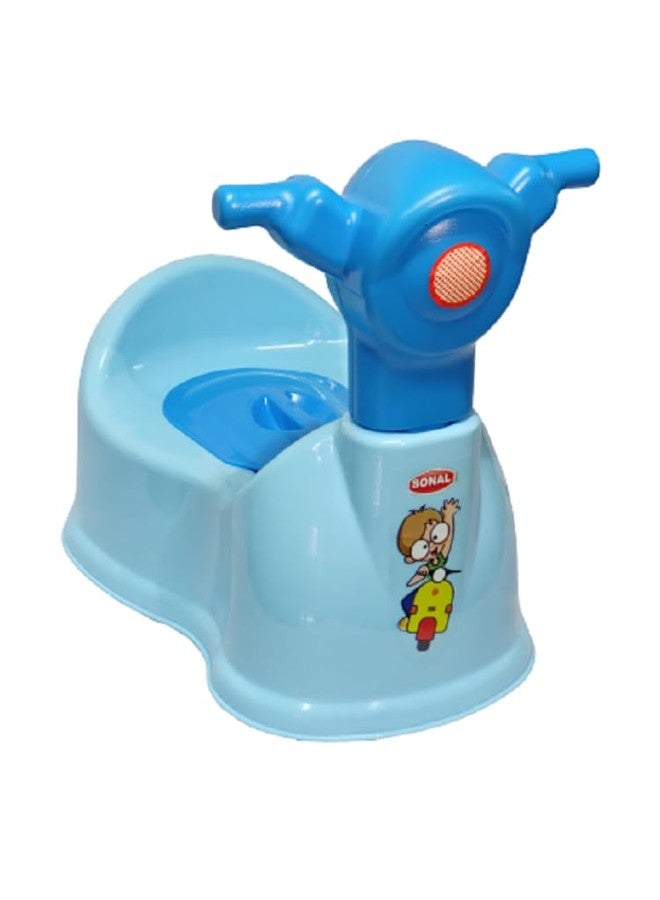 Sonal - Baby Scooty - Baby Toilet Trainer Potty Seat with Removable Tray, Lid Cover - For 6 to 24 Months Baby (Blue) - Image 3