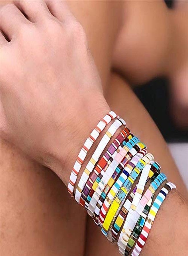 KELITCH Fashion Tila Miyuki Beaded Bracelet Colorful Elastic Stretch Bracelets Women Friendship Bracelets Birthday Presents (2J) - Image 2