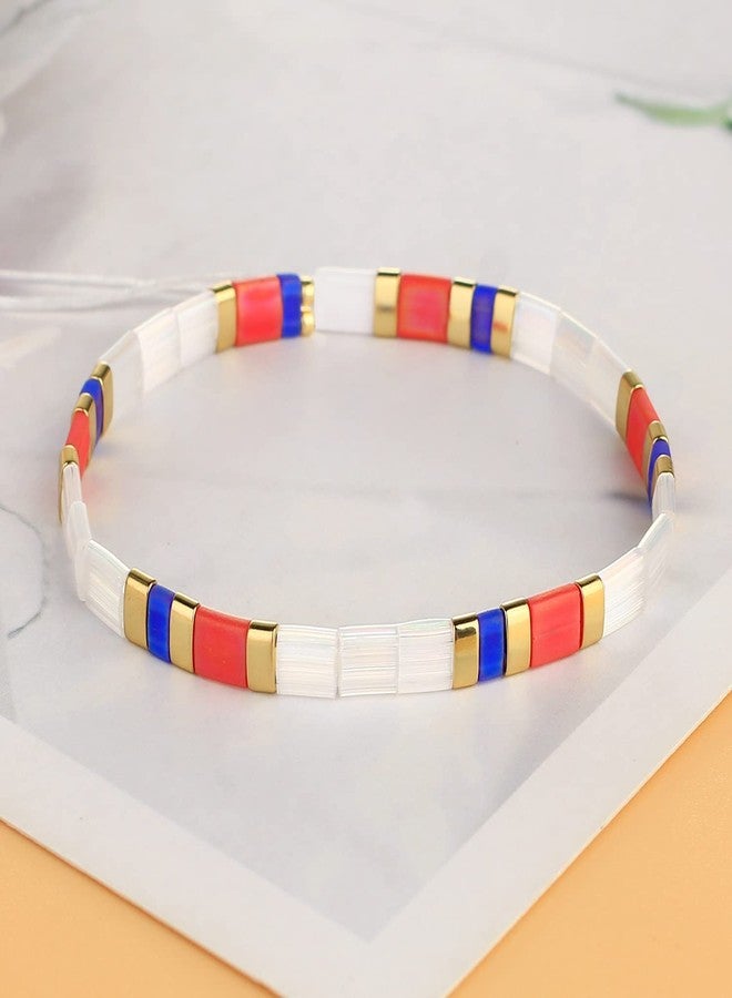 KELITCH Fashion Tila Miyuki Beaded Bracelet Colorful Elastic Stretch Bracelets Women Friendship Bracelets Birthday Presents (2J) - Image 3