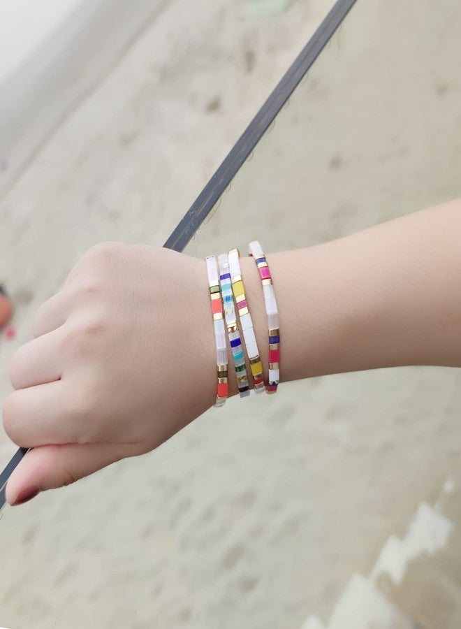 KELITCH Fashion Tila Miyuki Beaded Bracelet Colorful Elastic Stretch Bracelets Women Friendship Bracelets Birthday Presents (2J) - Image 5