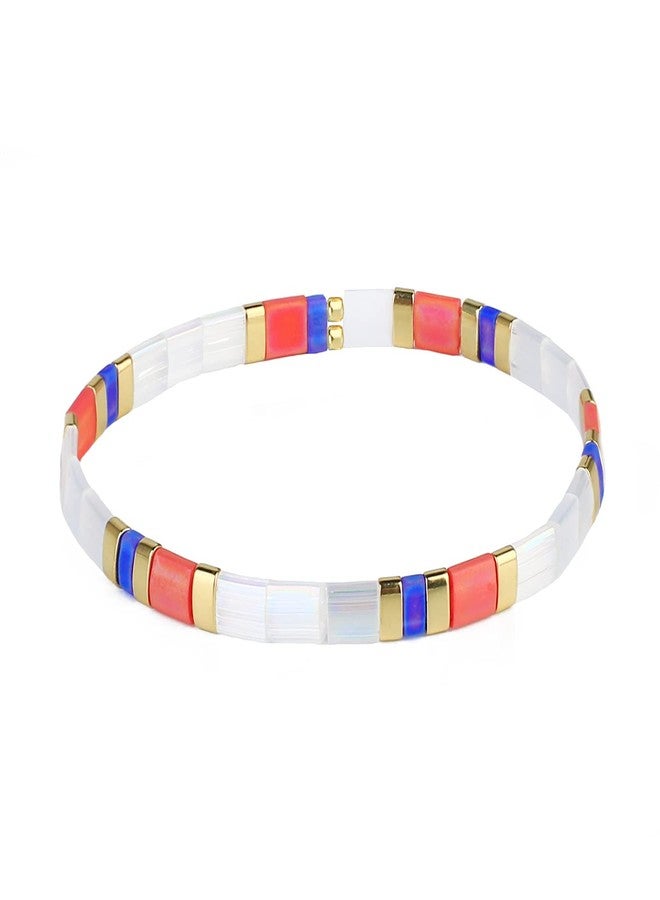 KELITCH Fashion Tila Miyuki Beaded Bracelet Colorful Elastic Stretch Bracelets Women Friendship Bracelets Birthday Presents (2J) - Image 1