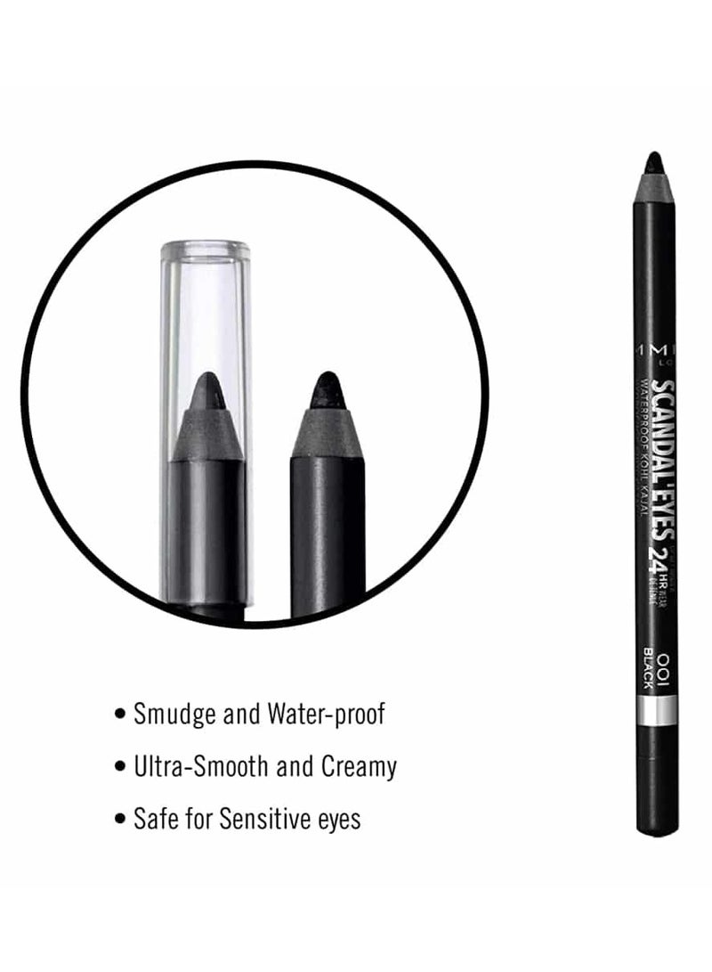 Waterproof Kohl Kajal Pencil Eyeliner 1.3 g 001 Black
