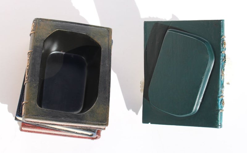US 4.75 Inch Snow Owl Flap Wings on Books Trinket Box, White Color - Image 5