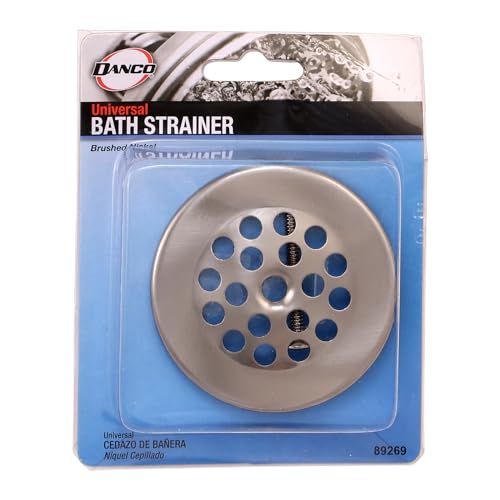 DANCO Rust-Resistant Shower Drain Strainer, Brushed Nickel, 2-15/15-Inch, 1-Set (89269) - Image 2