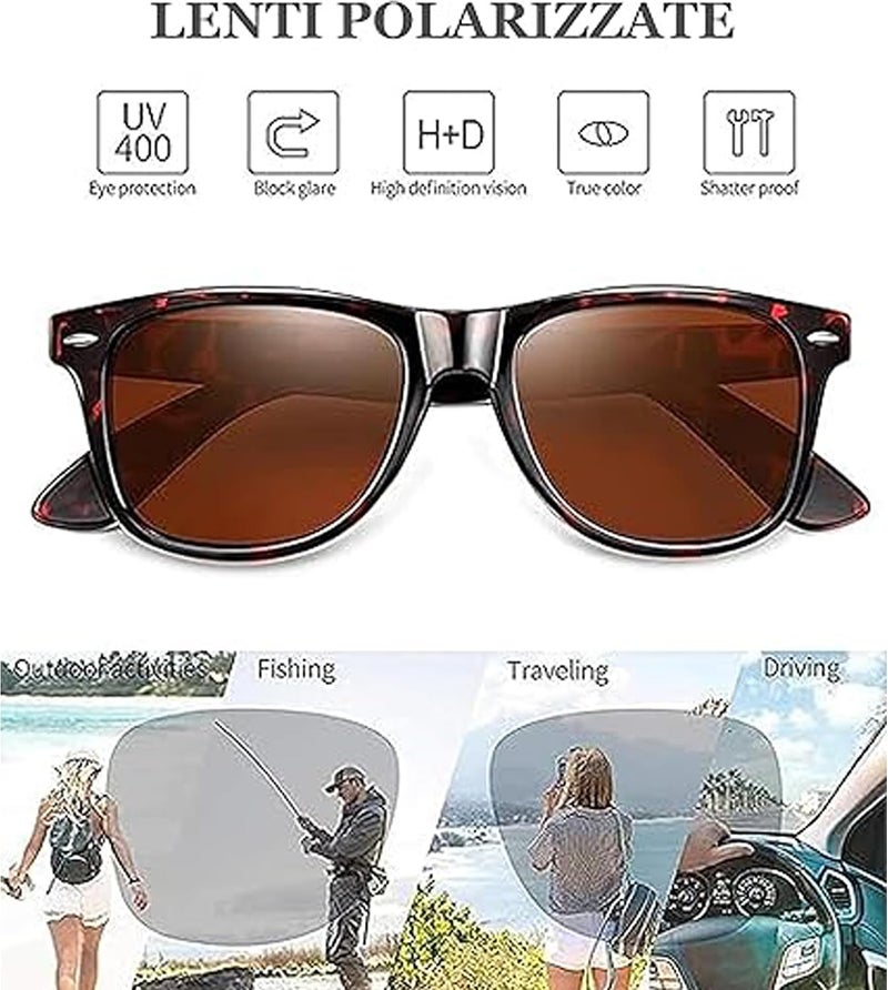 Joopin Square Sunglasses Men Women Polarized UV Protection Classic Trendy Lightweight Designer Sun Glasses for Driving Fishing Hiking Golf - Image 5
