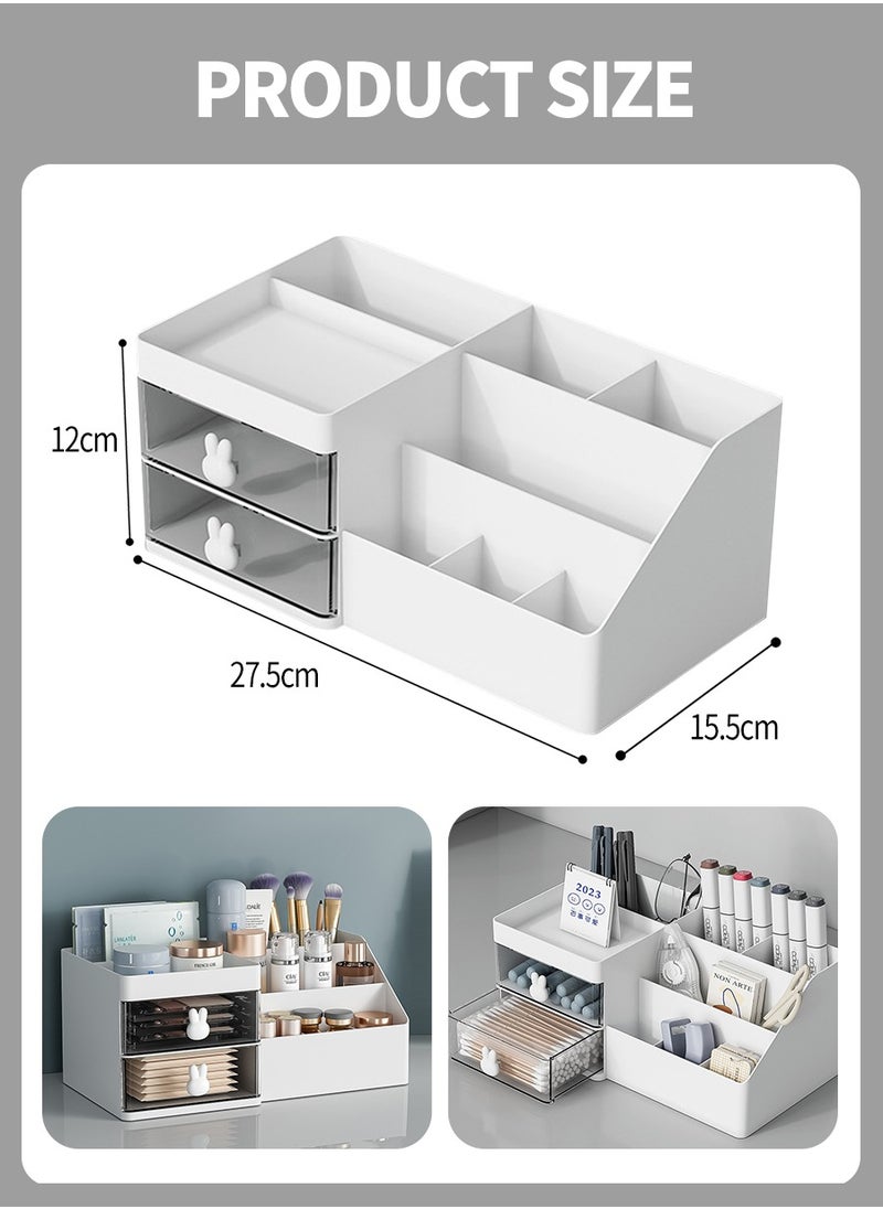 Beirui Multifunctional cosmetic organizer, Stationery organizer, Desktop organizer, Drawer organizer, Bathroom skincare organizer Suitable for bedroom, bathroom, dresser, office(This product is for organizer only, please see the size and read carefully before purchasing).  - Image 3