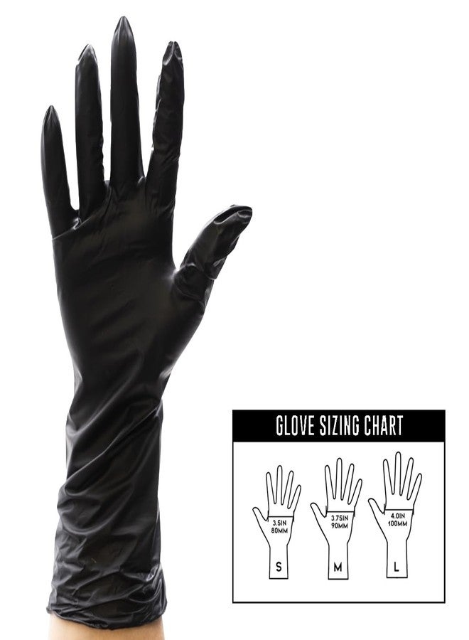 Colortrak Extended Cuff Black Vinyl Disposable Gloves - Non-Latex, Powder-Free, Odor-Free, Extra Coverage for Chemical Protection, Comfortable Single-Use Gloves for Hair Coloring and Salon Processes - Image 4