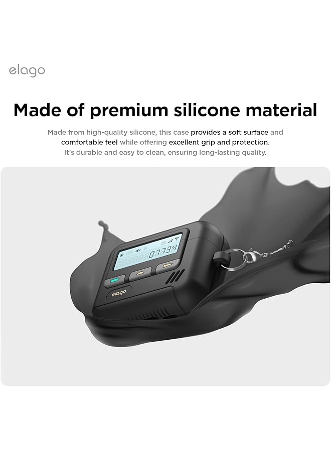 Elago Pager Hang Compatible With Airpods 4 Case Cover 2024 With Key Chain Included Black - Image 4