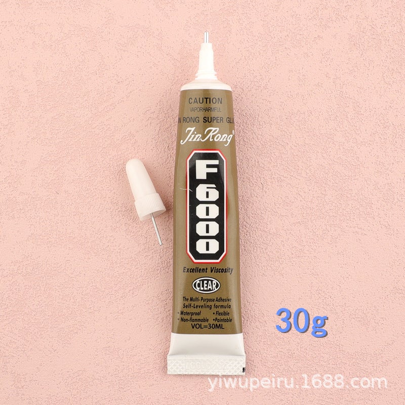 Generic AB glue toothpaste glue rhinestone mobile phone shell jewelry glue screen repair rhinestone diy handmade jewelry glue 21#30ml Brown/needle (F6000) 