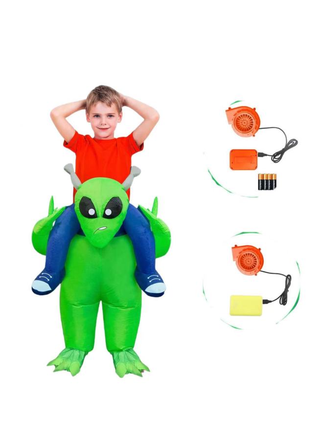 Loquat Hot Sale  Children Alien Hugging Half-body Inflatable Costume Party Dress-up Kuso Costume-Color:Product Pictures - Image 3