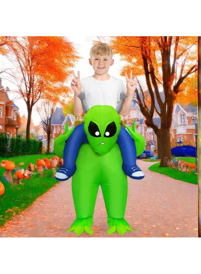 Loquat Hot Sale  Children Alien Hugging Half-body Inflatable Costume Party Dress-up Kuso Costume-Color:Product Pictures - Image 4