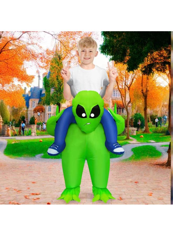 Loquat Hot Sale  Children Alien Hugging Half-body Inflatable Costume Party Dress-up Kuso Costume-Color:Product Pictures - Image 1