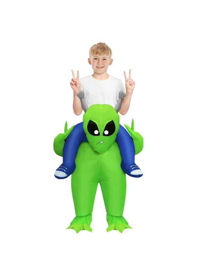 Loquat Hot Sale  Children Alien Hugging Half-body Inflatable Costume Party Dress-up Kuso Costume-Color:Product Pictures - Image 5
