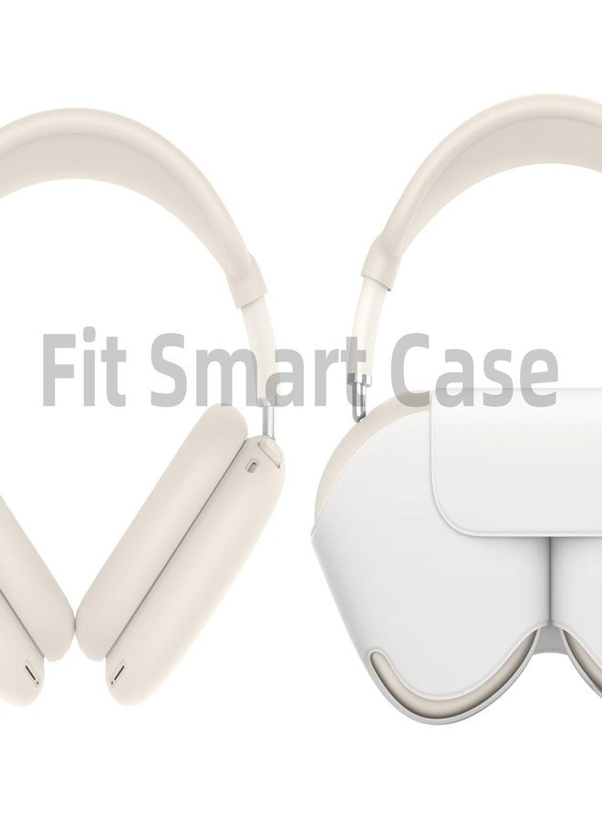 Polislime Silicone Case Cover for AirPods Max, Ear Pad Case Cover/Ear Cups Cover/Headband Cover for AirPods Max Headphones, Accessories Soft Silicone Protector for Apple AirPods Max New USB-C (2024) (Beige) - Image 5