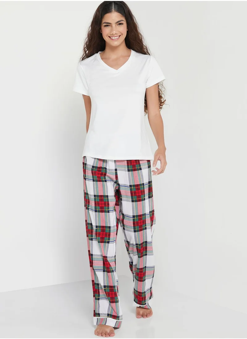 Ginger Checkered Pyjama Set