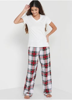 Ginger Checkered Pyjama Set  - Image 1