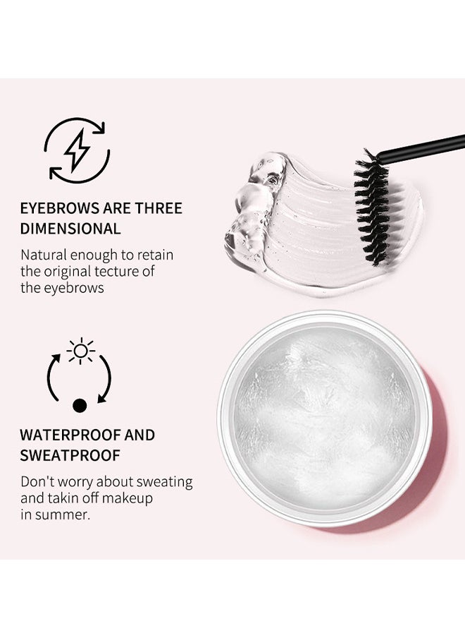 OCHEAL Brow Soft Soap, Professional Brow Gel With Brush, Professional Waterproof Eyebrow Gel With Flexible Brush Styling Kit, Can Sharp Your Eyebrow To Fluffy and Volume Easily, Eyebrows Enhancer Shaping  - Image 4
