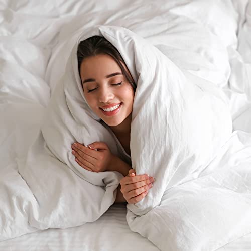 SleepyCat Luxe Comforter Double Size, Premium and Soft Cotton Modal Fabric, Down Alternative with Virgin Microfiber Fill, Hypoallergenic (90 x 100 inches, Eggshell White Colour) - Image 5