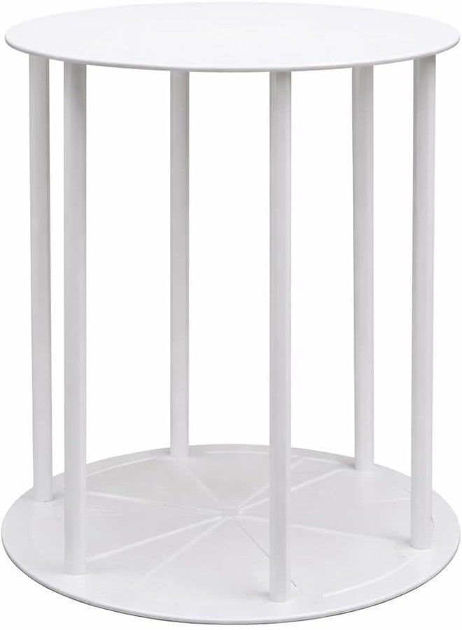 Oasis Supply, White Plastic Fountain Separator Cake Stand (2) 16" Round Plates with (4) 15" Columns, Tiered Wedding Cake Separator (16" Plates) - Image 1