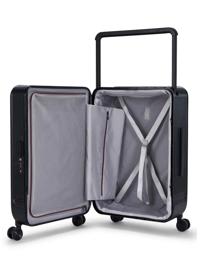 LIMRA Travel Bag From Limra Made Of PC Cabin Carry Check-In Luggage Trolley Size 20 inch Color Black