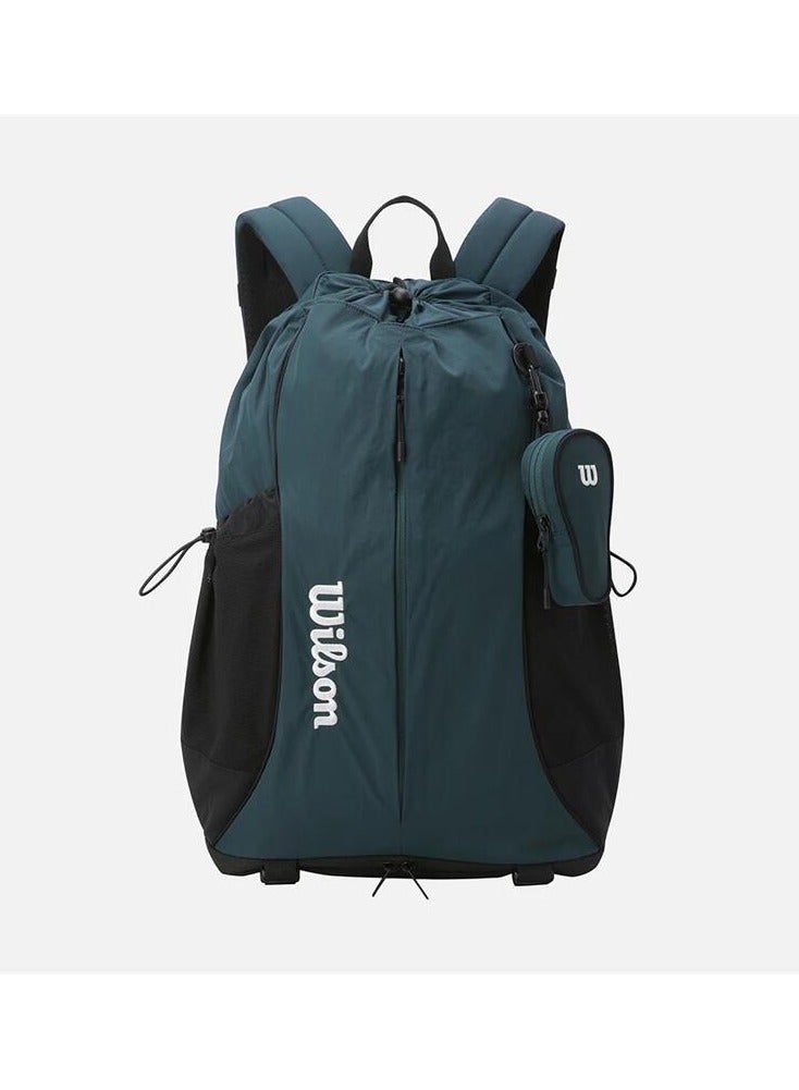 ويلسون حقيبة الظهر ويلسون للتنس واللياقة البدنية - الجيل الثاني، سعة كبيرة، تصميم بحجرتين مع حجرة مخصصة للأحذية، إغلاق بسحاب، مناسبة للاستخدام اليومي والخارجي