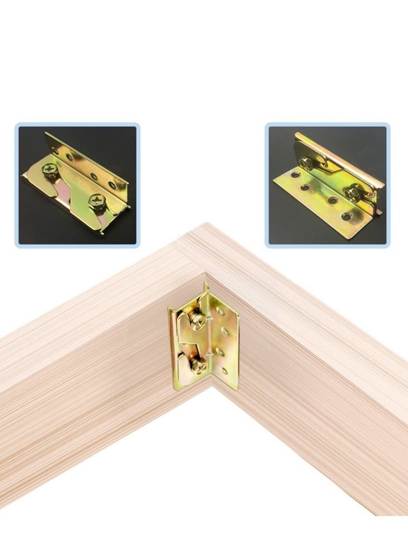 Bed Rail Brackets, Set of 4 Bed Rail Fittings, Heavy Duty Non Mortise, Bed Frame Bed Post Double Hook Slot BracketScrews Included - Image 3