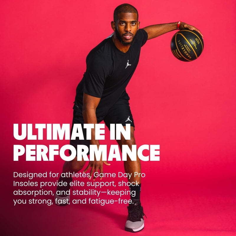 MOVE Game Day Pro- Ultimate Performance Sports Insoles for Basketball, Volleyball, Football, Tennis, Athletics, Baseball, Running, and Active Lifestyle. Extra Shock Absorption (M 11-11.5/WM 12.5-13) - Image 5