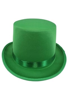 Adult Satin Top Hat Costume Magician Gentleman 20s Tuxedo Formal Hats Green Irish Leprechaun for St. Patrick Day Fancy Dress Fedoras