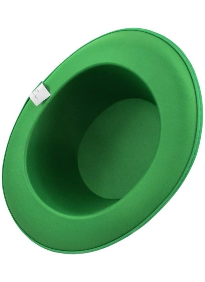 Generic - Adult Satin Top Hat Costume Magician Gentleman 20s Tuxedo Formal Hats Green Irish Leprechaun for St. Patrick Day Fancy Dress Fedoras - Image 1