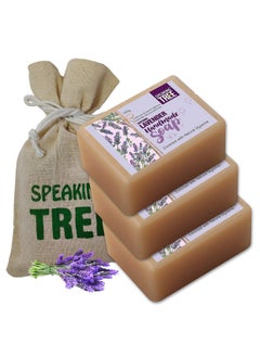 Speaking Tree - Soothing Lavender Specially Formulated And Cold Processed Handmade Soap For Perfectly Clean Skin (Pack Of 3)  - Image 1