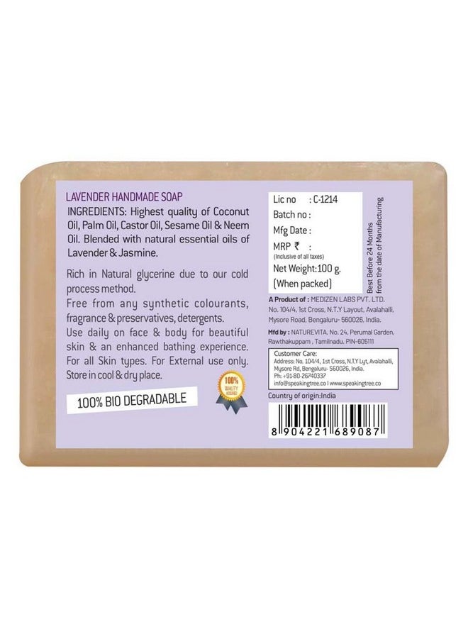 Speaking Tree - - Soothing Lavender Specially Formulated And Cold Processed Handmade Soap For Perfectly Clean Skin (Pack Of 3) - Image 1