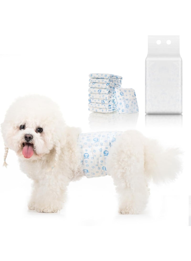 Disposable Dog Diapers Male,12 Count Adjustable Male Dog Wraps with Leak Proof Fit, Puppy Diaper Liners Ultra Absorbent Doggie Diapers for Male Dogs Incontinence, Excitable Urination (s) - Image 1