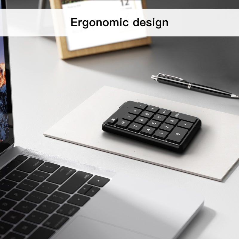 Bluetooth Number Pad: 19 Key Ultra-thin BT 5.1 Numpad - High-quality ABS Ergonomic Wireless Keypad for Laptop, Business Trips and Daily Use - Image 4