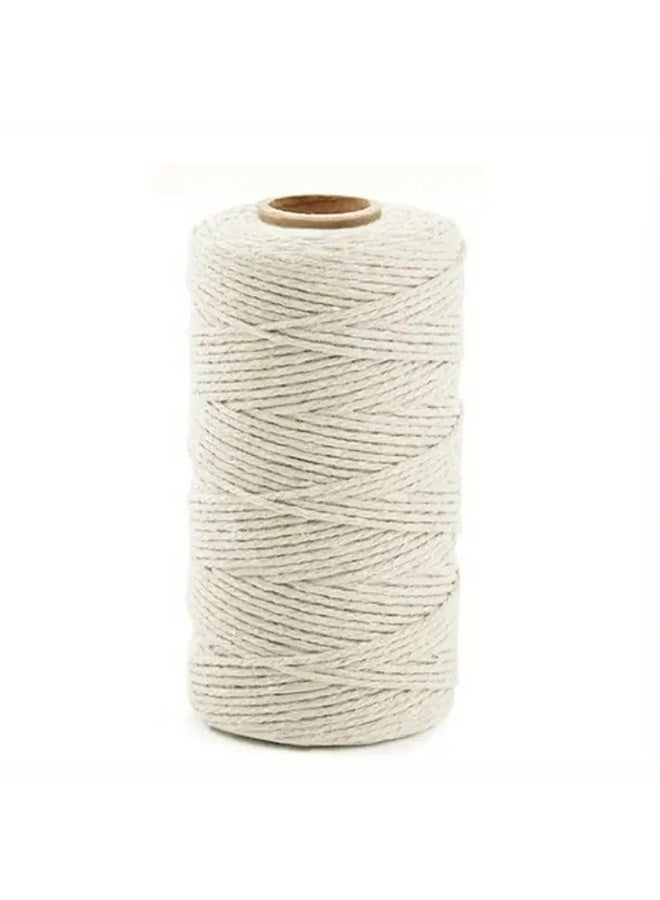 Kandid 100 M Cooking Twine, Strong Food Safe Cotton Wraps String for Tying Meat, Baking, DIY Crafts, Gifts Making Sausage Packaging Decoration Macrame Cord Thickness 2MM - Image 1