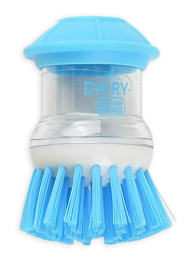 The Kosher Cook Dairy Blue Sud-Zee Scrub Brush with Liquid Dish Soap Dispenser -Scouring Sponge Bristles with Ergonomic Handle - Color Coded Kitchen Tools - Image 2