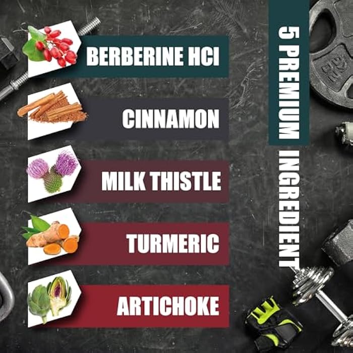 BMVINVOL 5-in-1 Berberine HCl with Ceylon Cinnamon, Milk Thistle, Turmeric, Artichoke - 90 Capsules for 3 Month Supply - Image 3