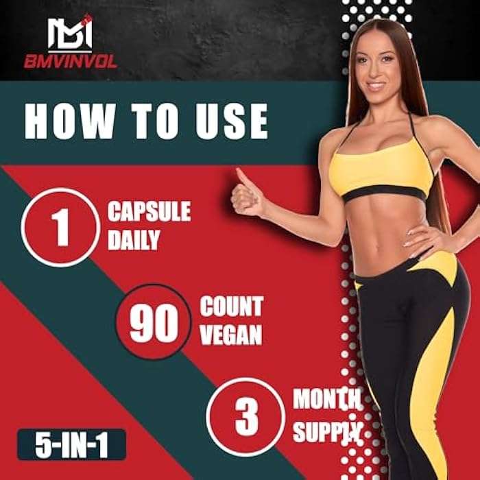 BMVINVOL 5-in-1 Berberine HCl with Ceylon Cinnamon, Milk Thistle, Turmeric, Artichoke - 90 Capsules for 3 Month Supply - Image 4