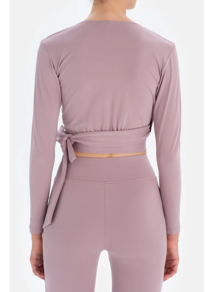 داجي Lila Women's Baglama Detailed Yoga Top
